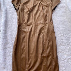 INC International Concepts Faux Leather Dress.  Size 8.  Tan Color